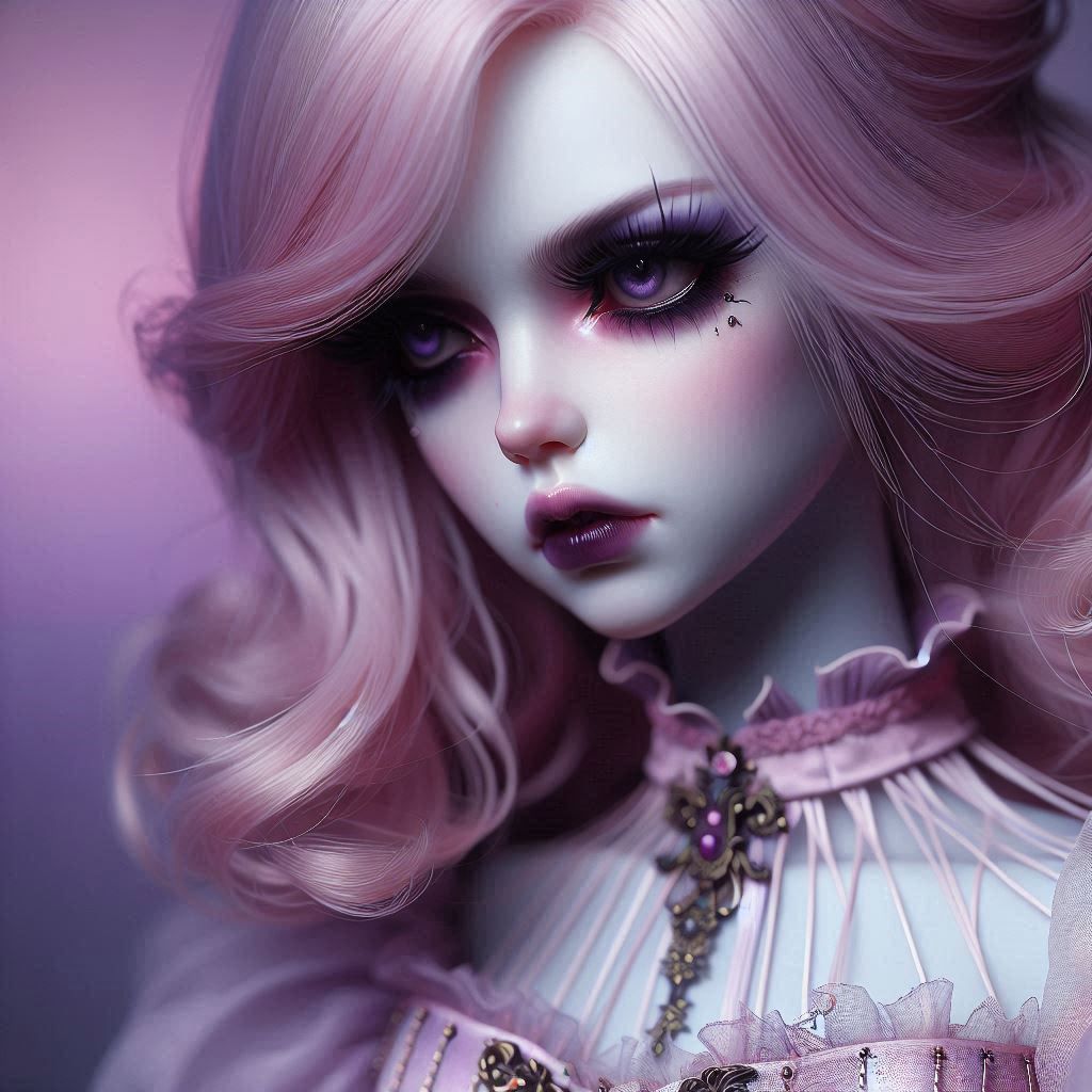 Pastel gothic doll