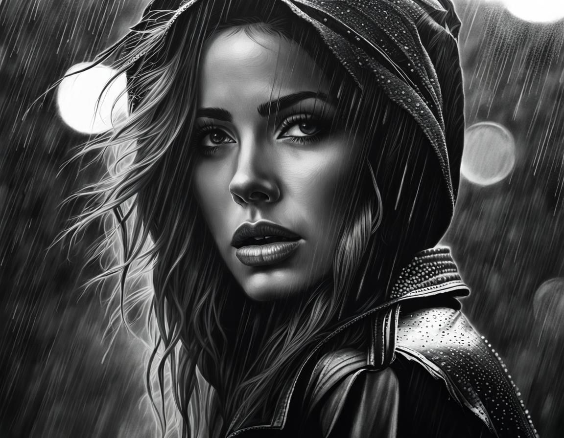 Caught in the rain  by @KnifingPanda