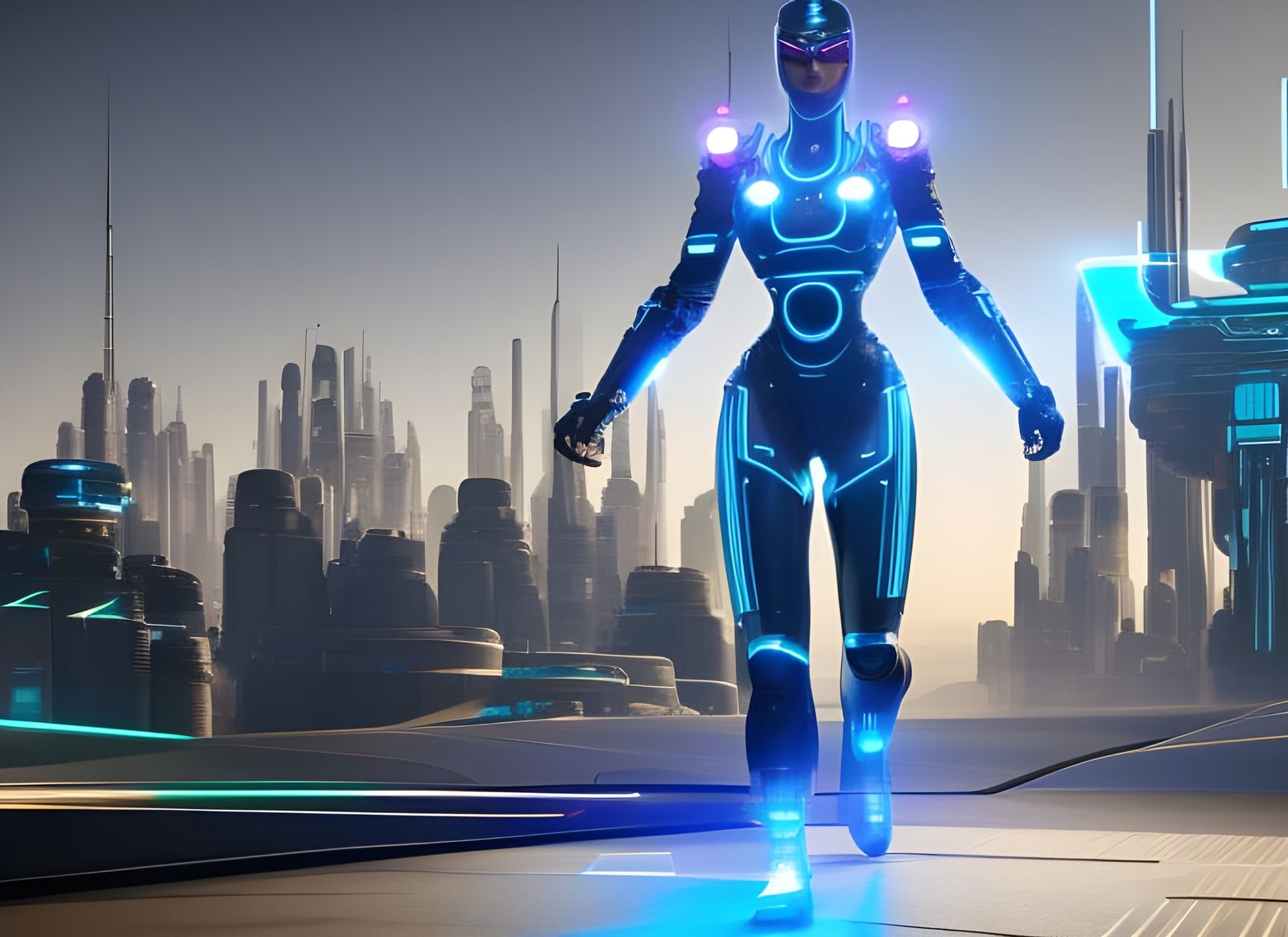 Cyber robot city.