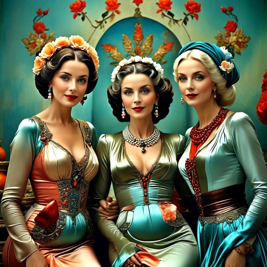 Surrealistic Goddess in a Dreamlike Landscape