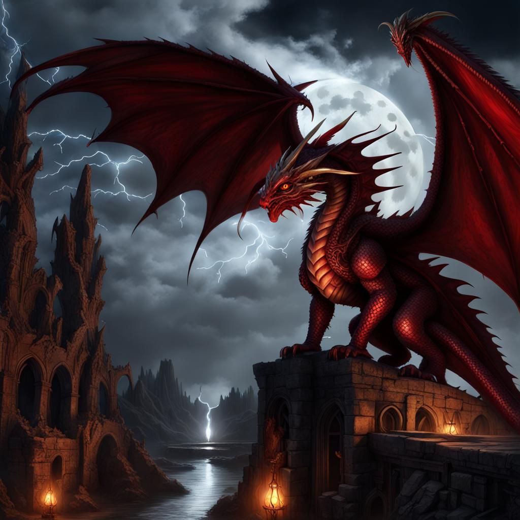 red dragon - AI Generated Artwork - NightCafe Creator