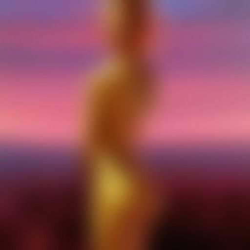 The most beautiful AI form of humanoid female form over pink...