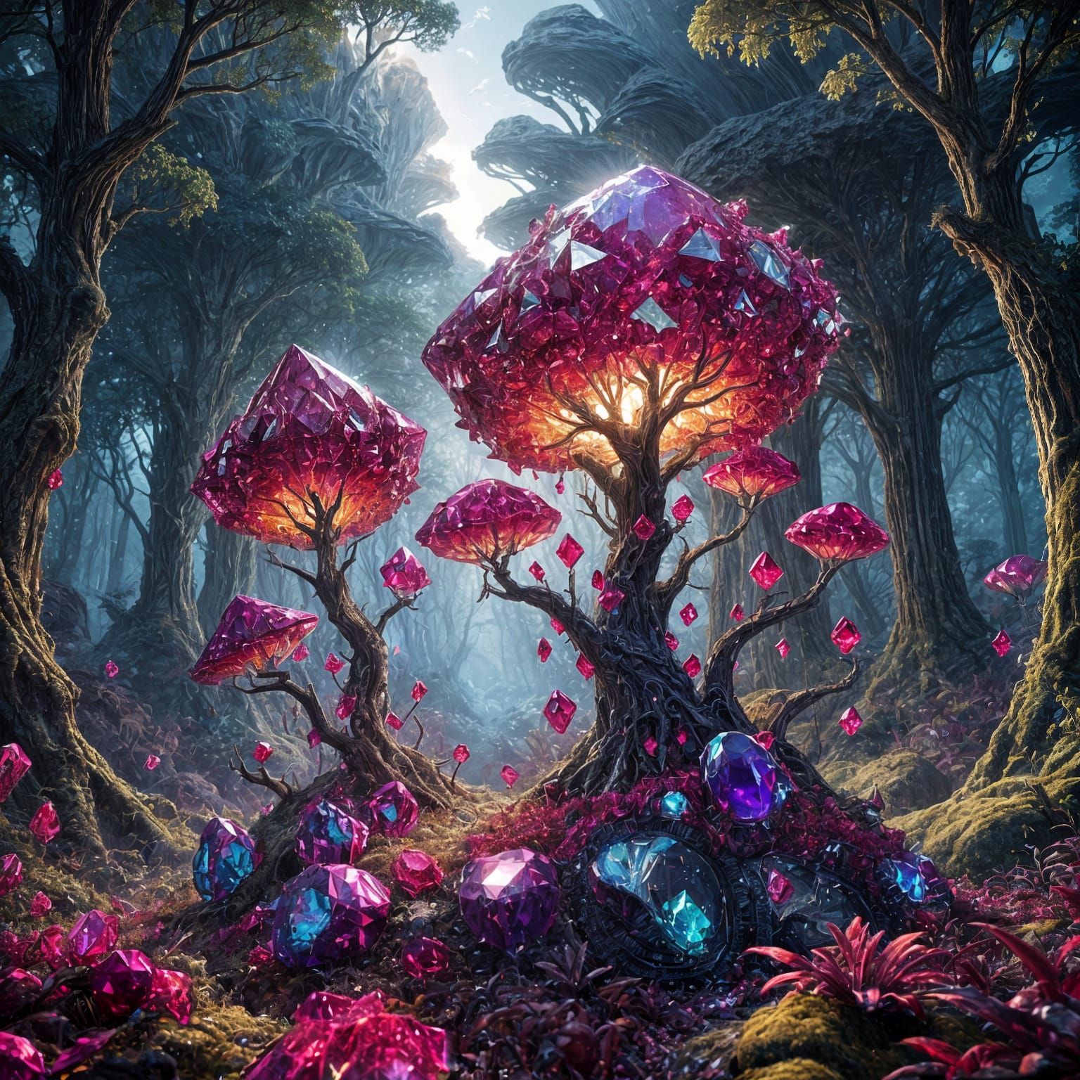 Crystal forest  by @nayeka