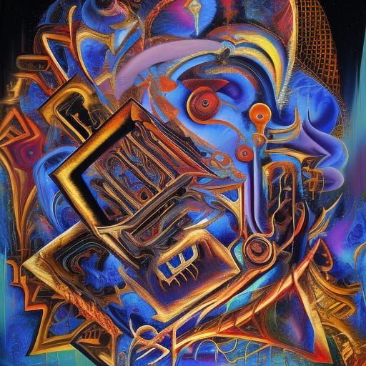 ABS Fractal, Surrealist, Abstract, Calligraphy, Psychedelic,...