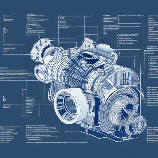 Engineers Blueprint of an Intergalactic Hyperdrive Engine.  by @Ameiva