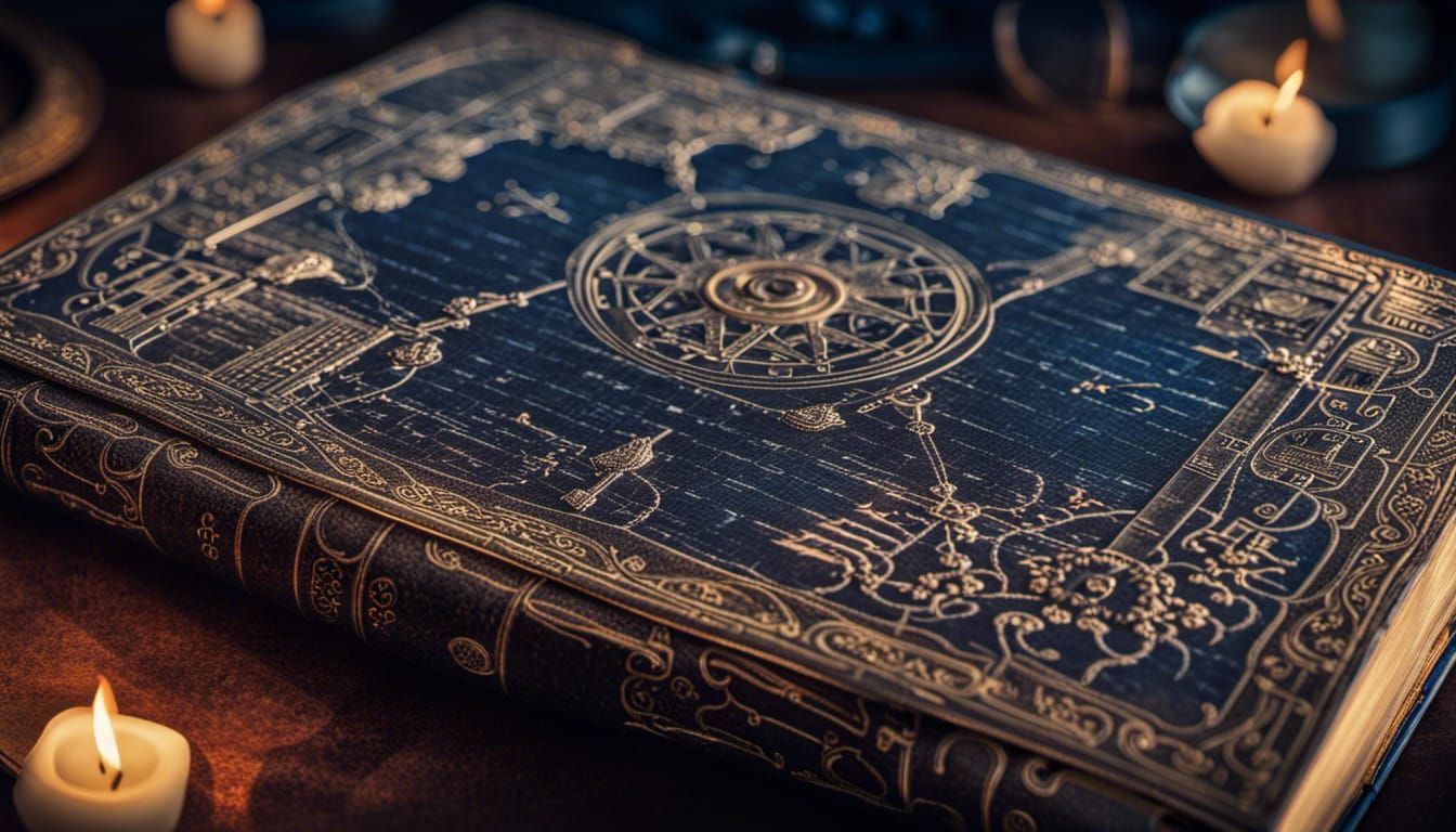 The Blue Spell Book AI Generated Artwork NightCafe Creator