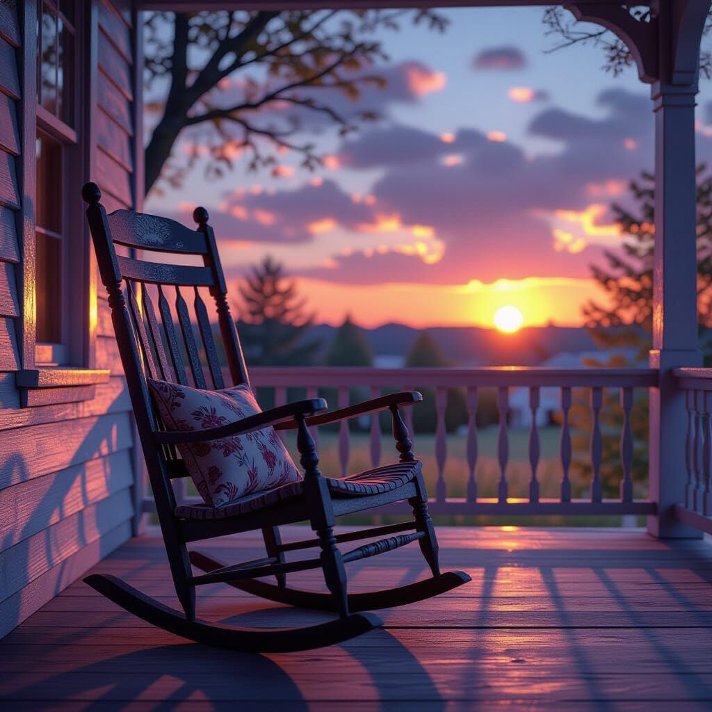Rocking chair in a morning  by @Ryota Muranaka