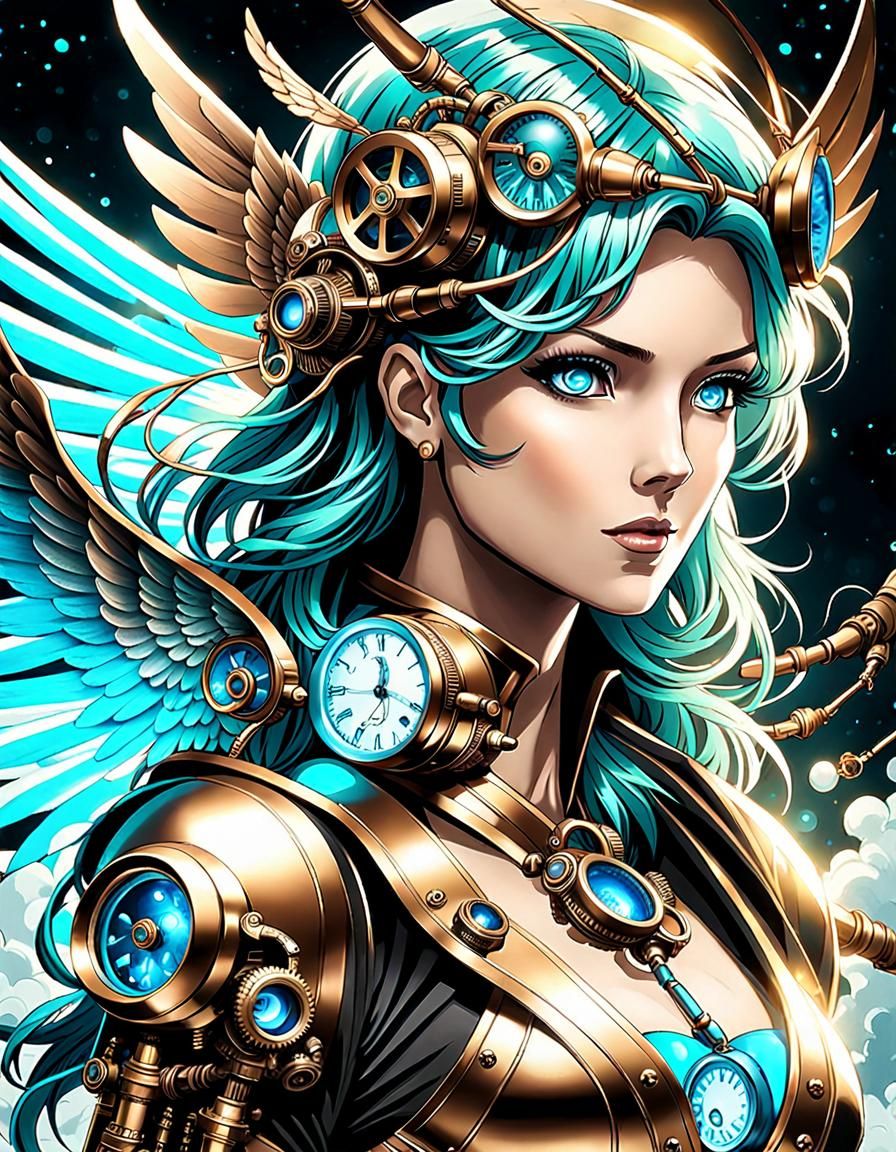 anglelic steampunk anime girl #???????