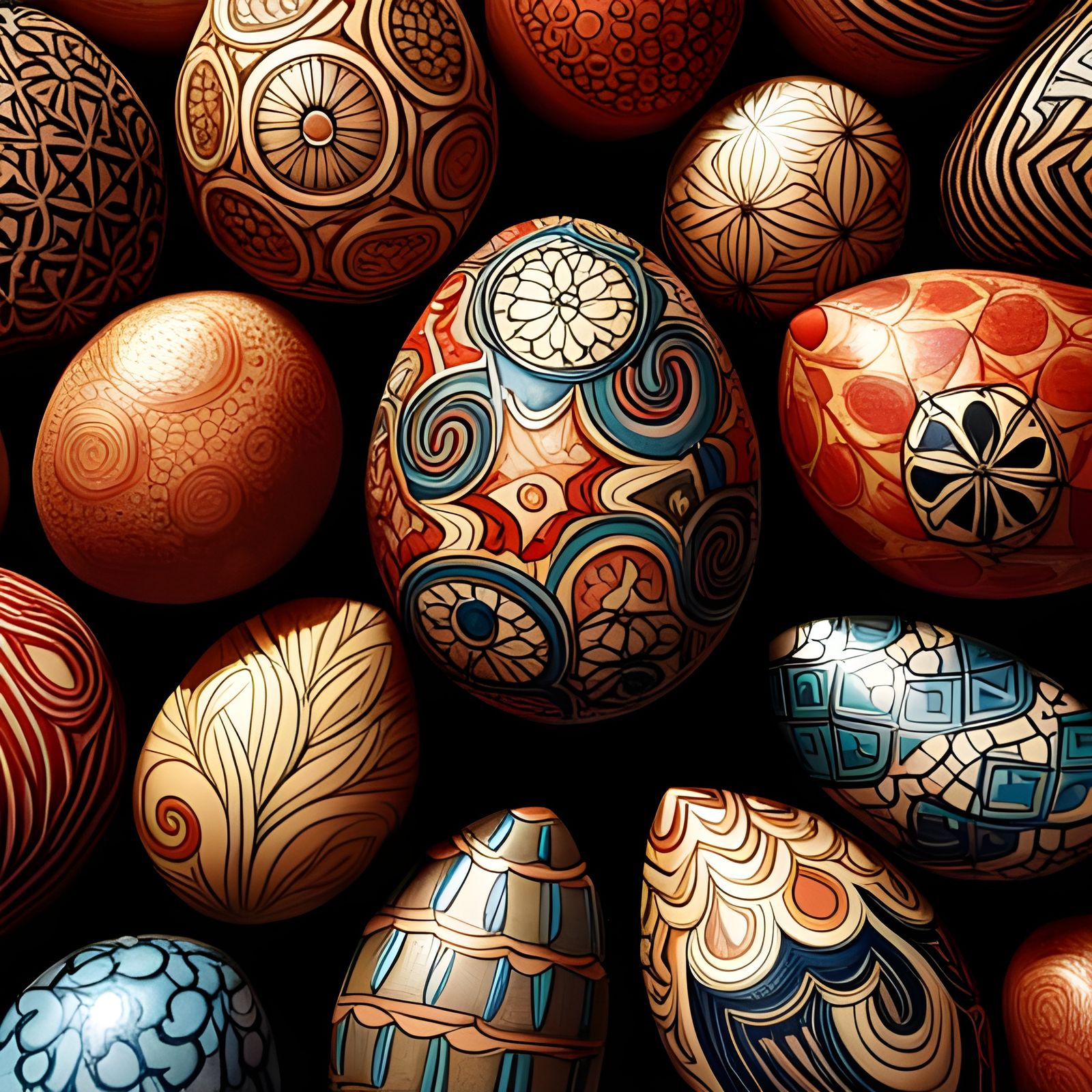 Stained glass eggs  by @TGar