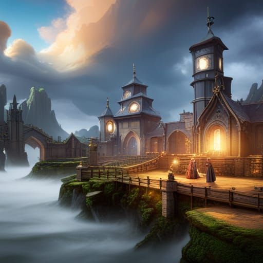 Fantastical Matte Painting in Deep Color, 8k Resolution