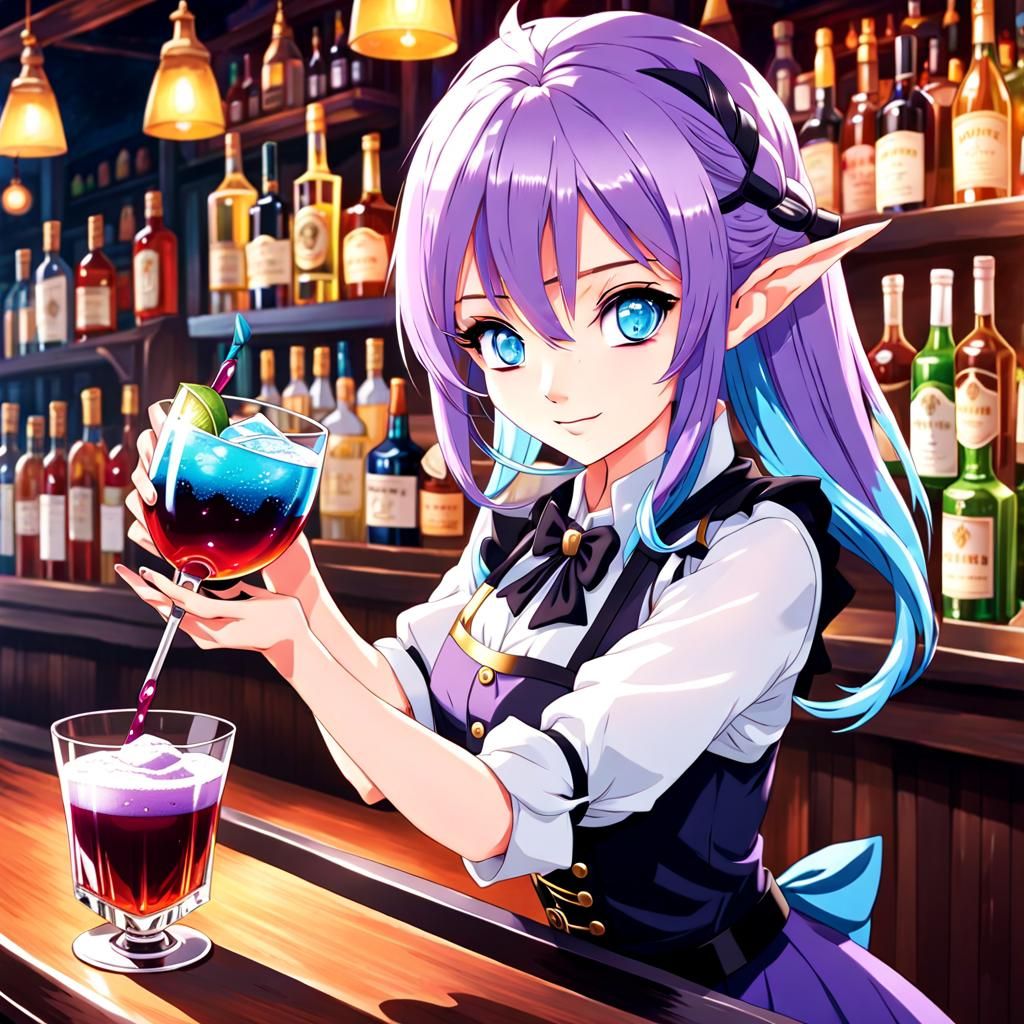 Elf Bartender (Isekai Anime Inspired) - AI Generated Artwork ...