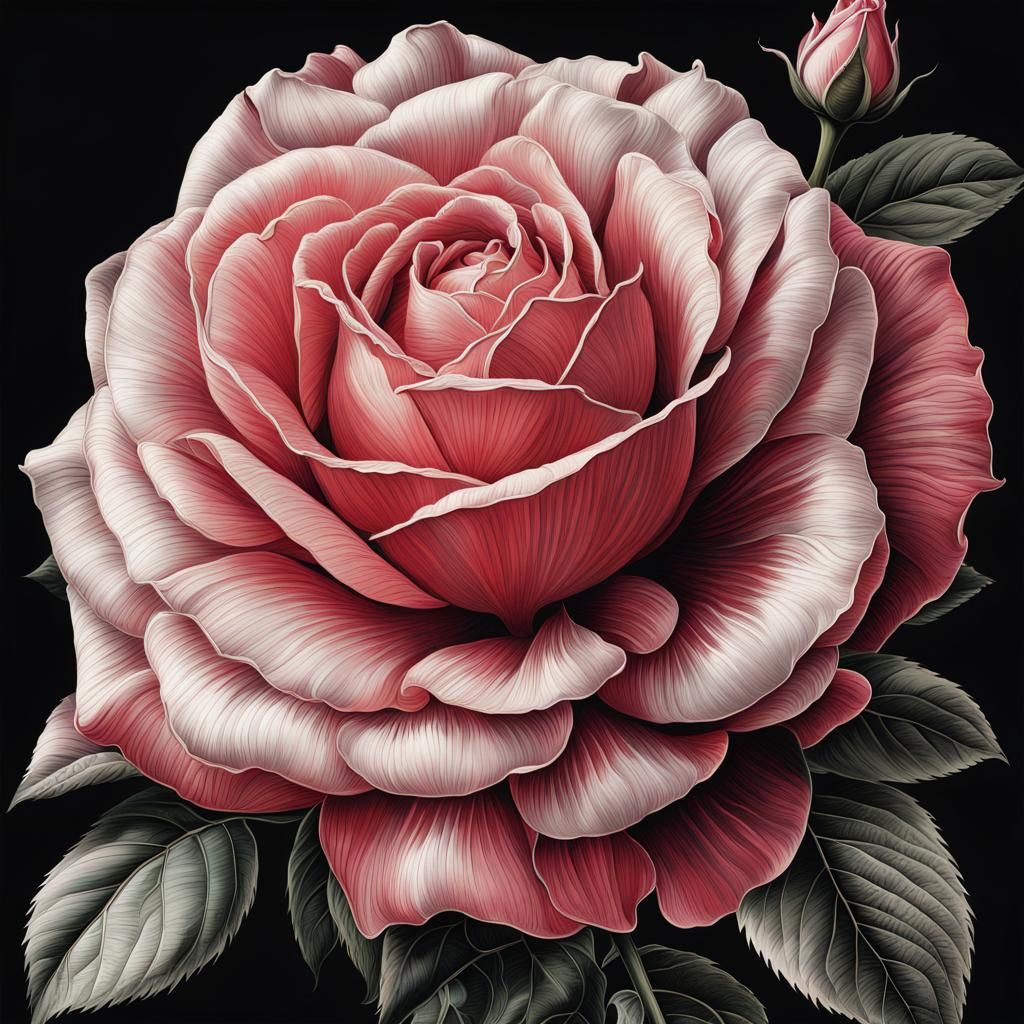 Ink drawing rose