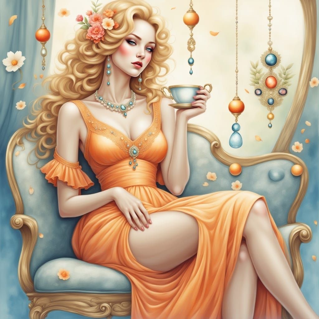 <lora:Hair adornment Flux:1.0> 