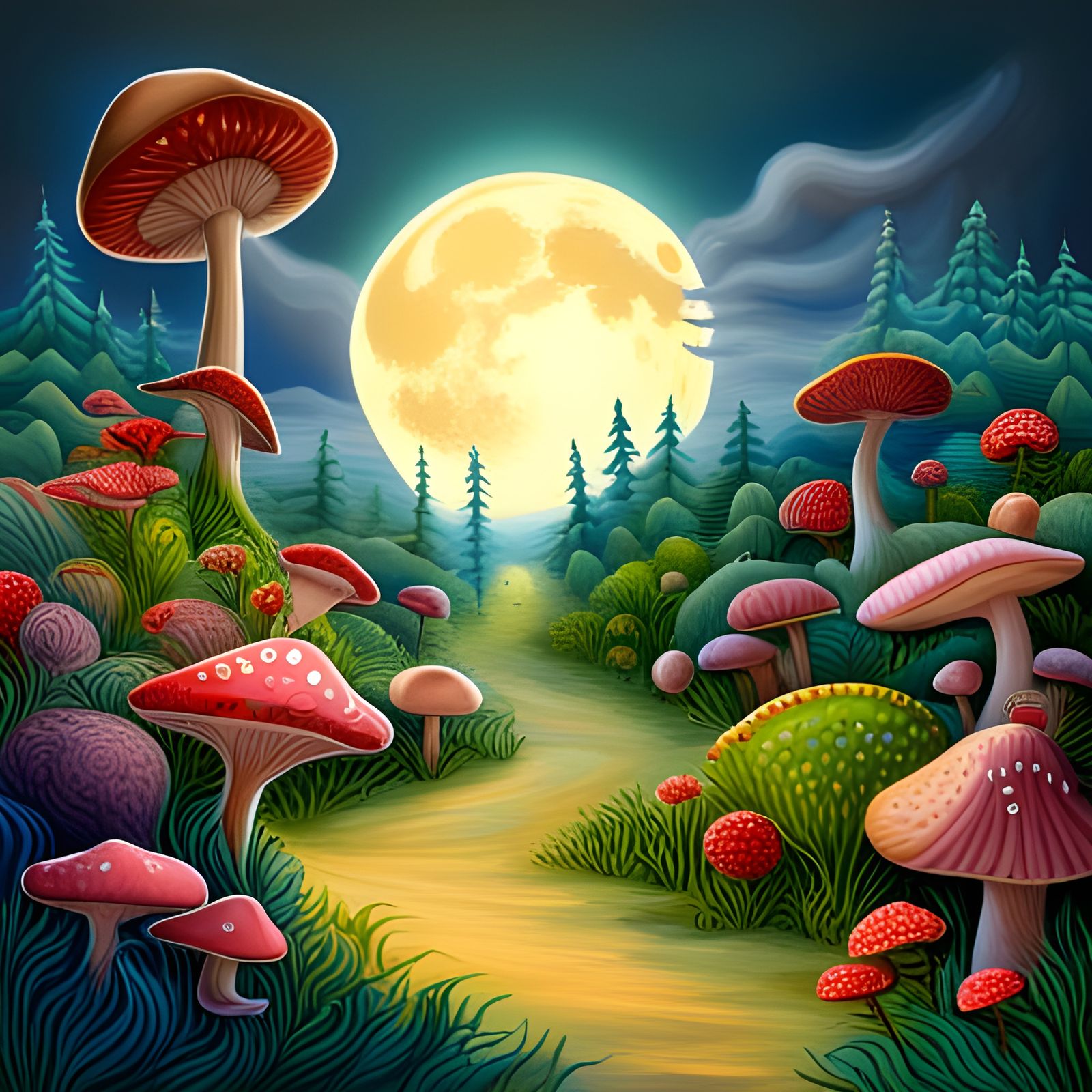 Magic Mushroom Pathway 🍄  by @Sharonjoy