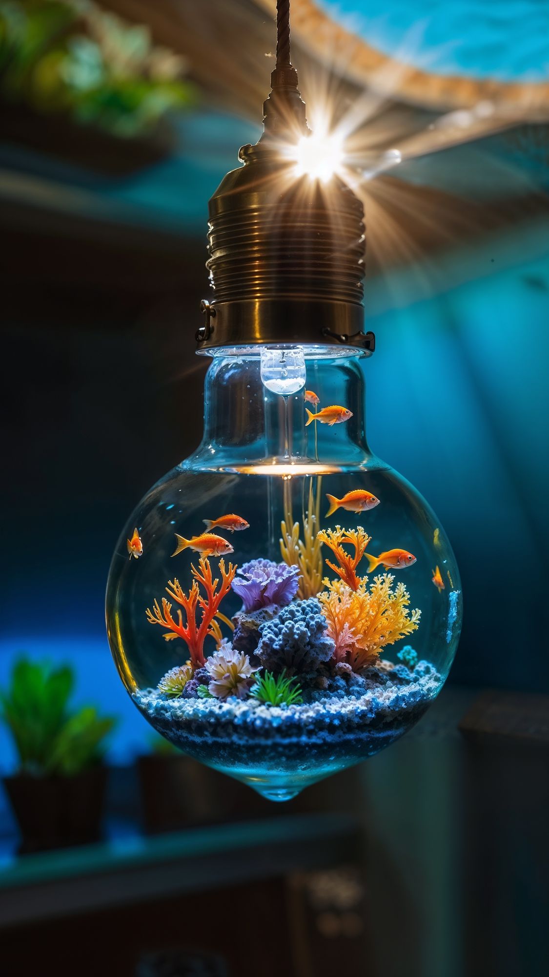 Fashion light bulb fish tank