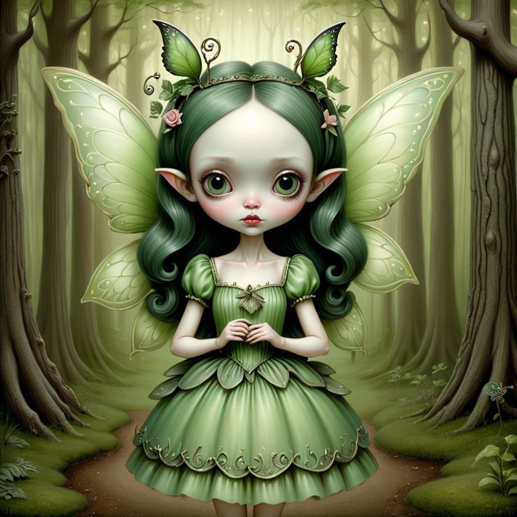 Forest Fairy, lowbrow art 1