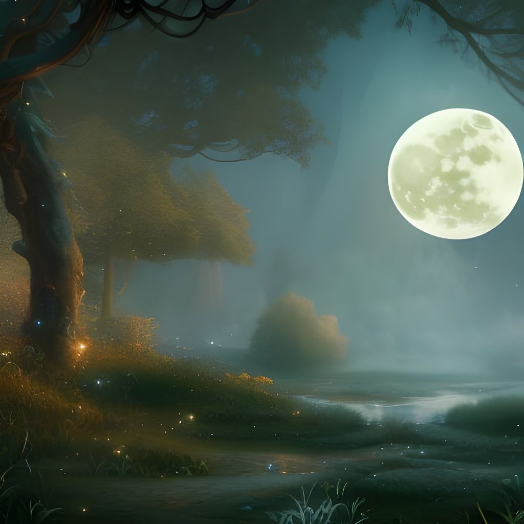 Magical moon - AI Generated Artwork - NightCafe Creator