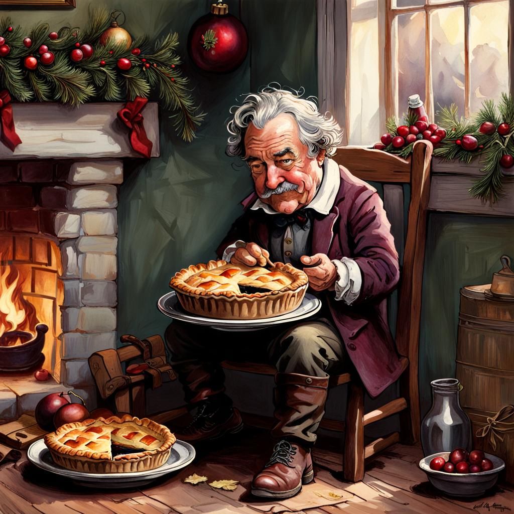 Hyperdetailed Little Jack Horner Sat In The Corner Eating His Christmas Pie He Put In His