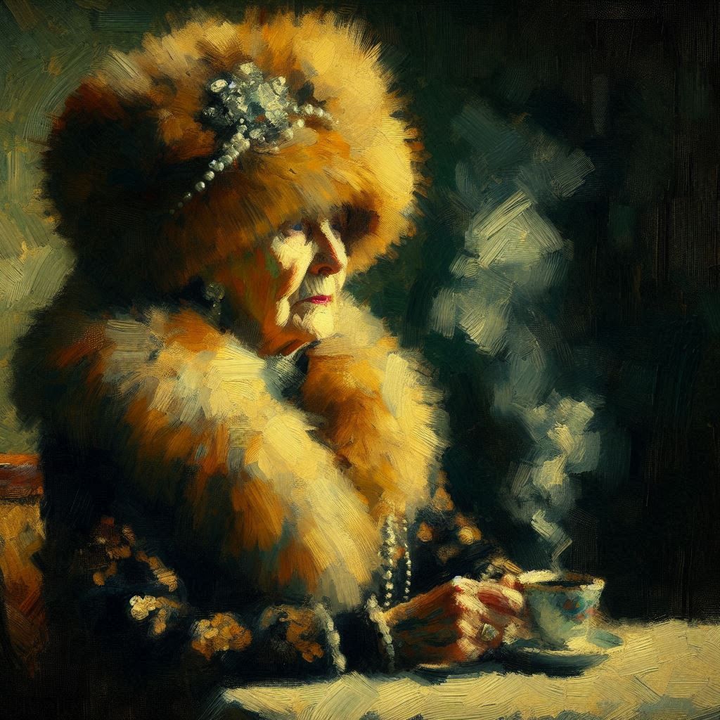 Coffee-drinker Lady
