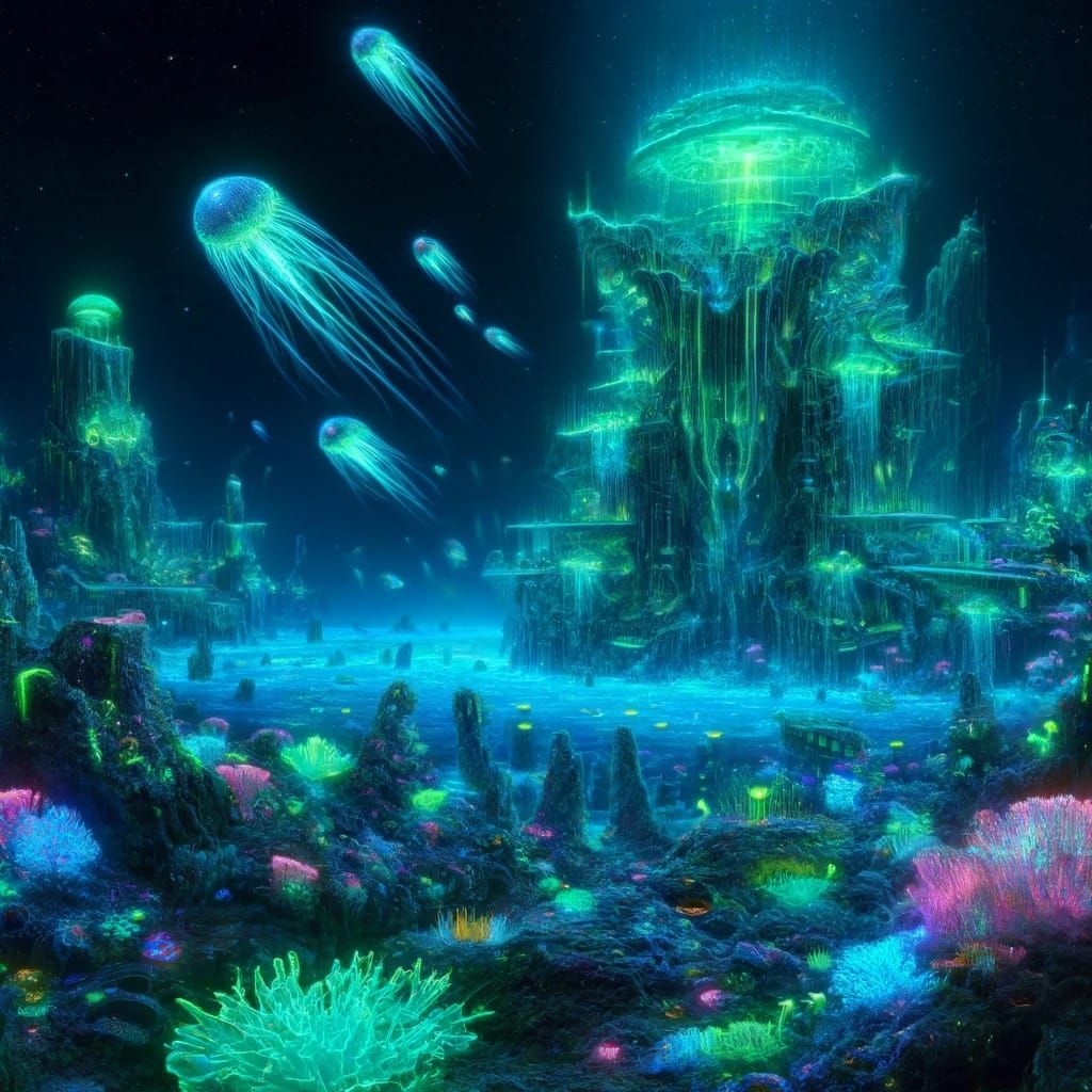 Alien Underwater Landscape