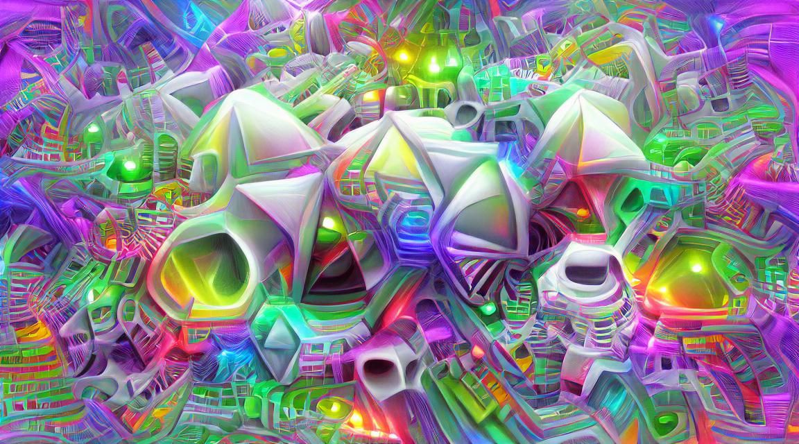 Psychedelic Neon Space Energy