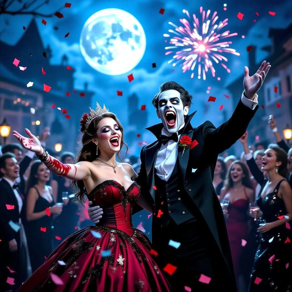 New Years Ball Party Overrun by Vampires #2778