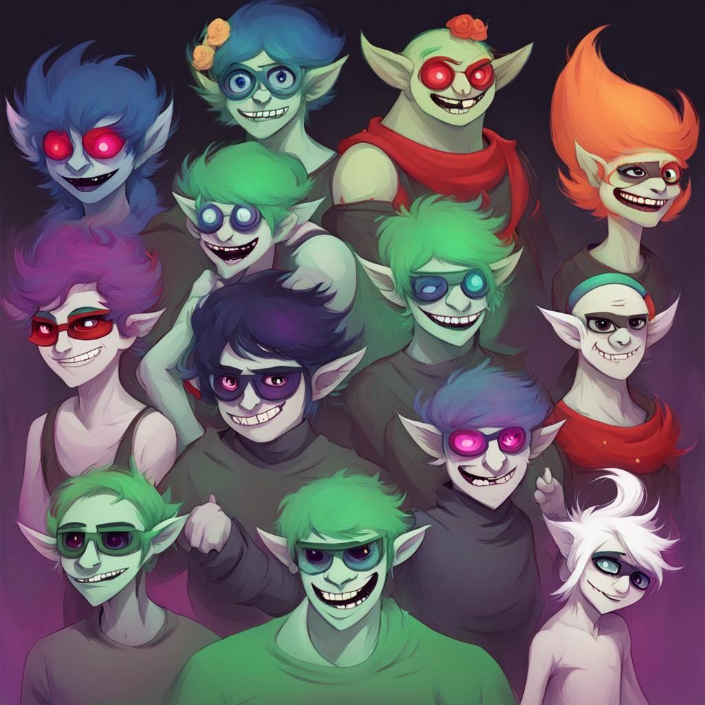 Homestuck trolls AI Generated Artwork NightCafe Creator