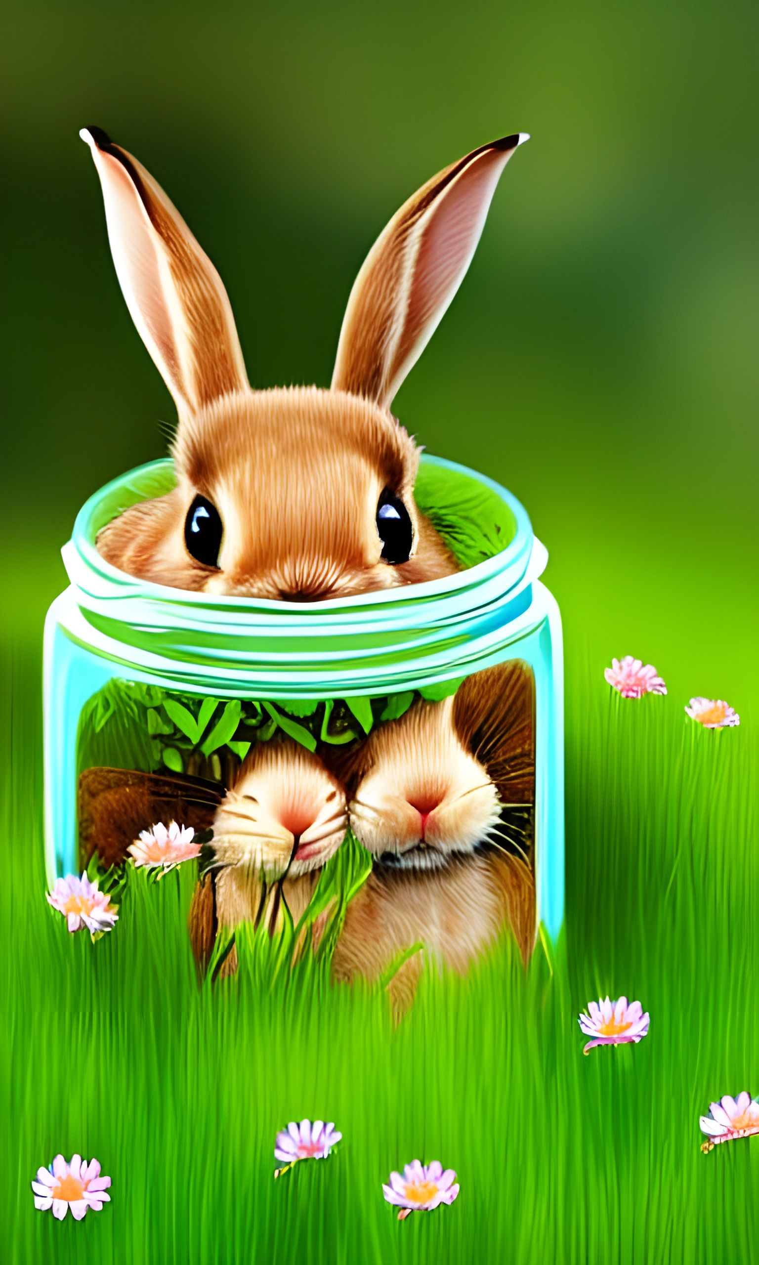 Bunnies in Jar undefined