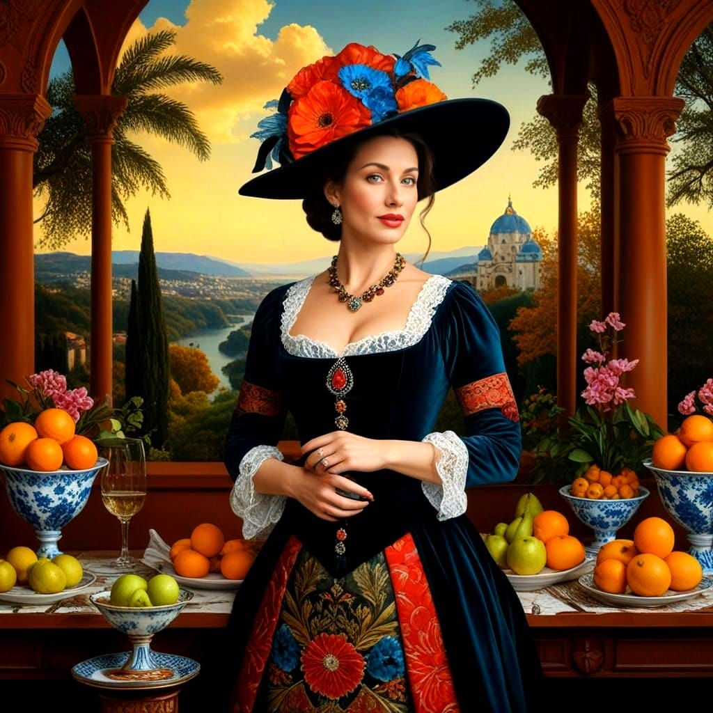 Charismatic Lady Captured in Hyperrealistic Portrait