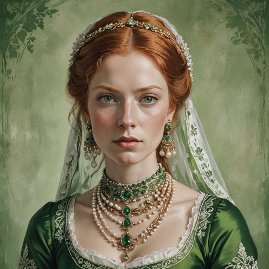 The Green Lady - Lady Helena Stanhope - AI Generated Artwork ...