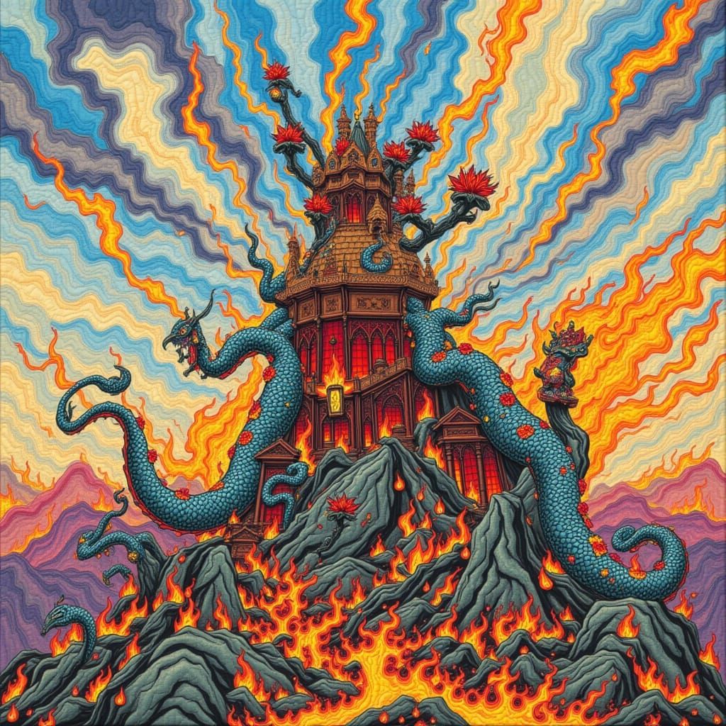 <lora:BURNING QUILT:1.0>