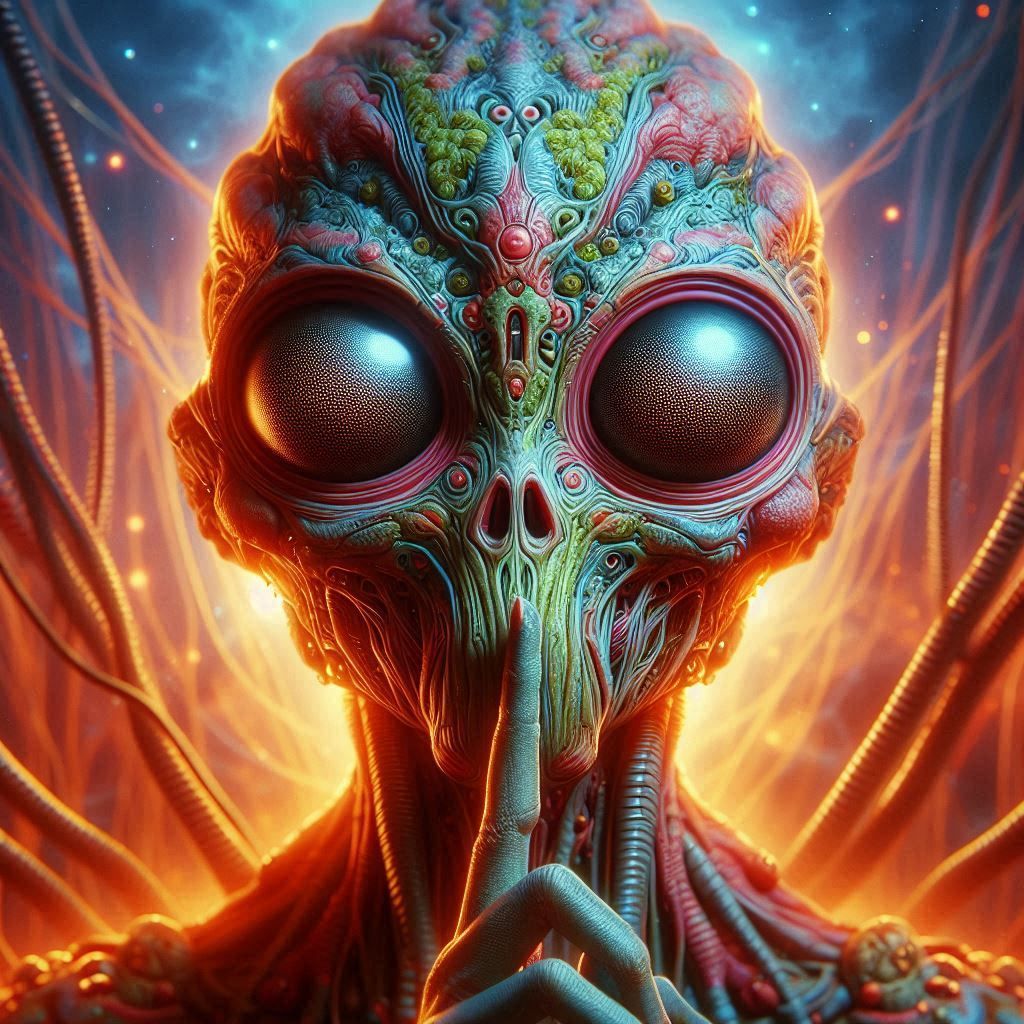 Portrait of Alien. Shshshsh, silence blower for quiet concert.