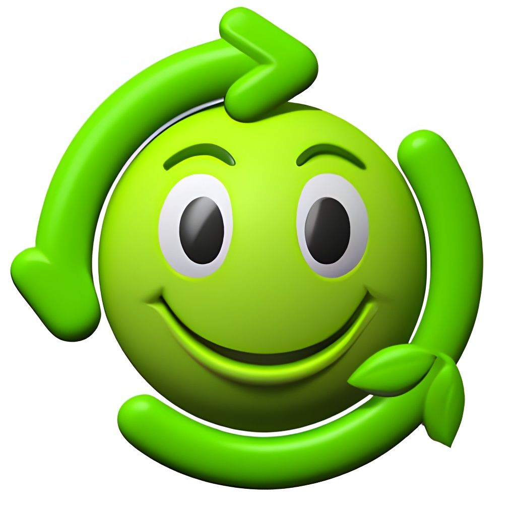 3D Green Renewal Emoji
