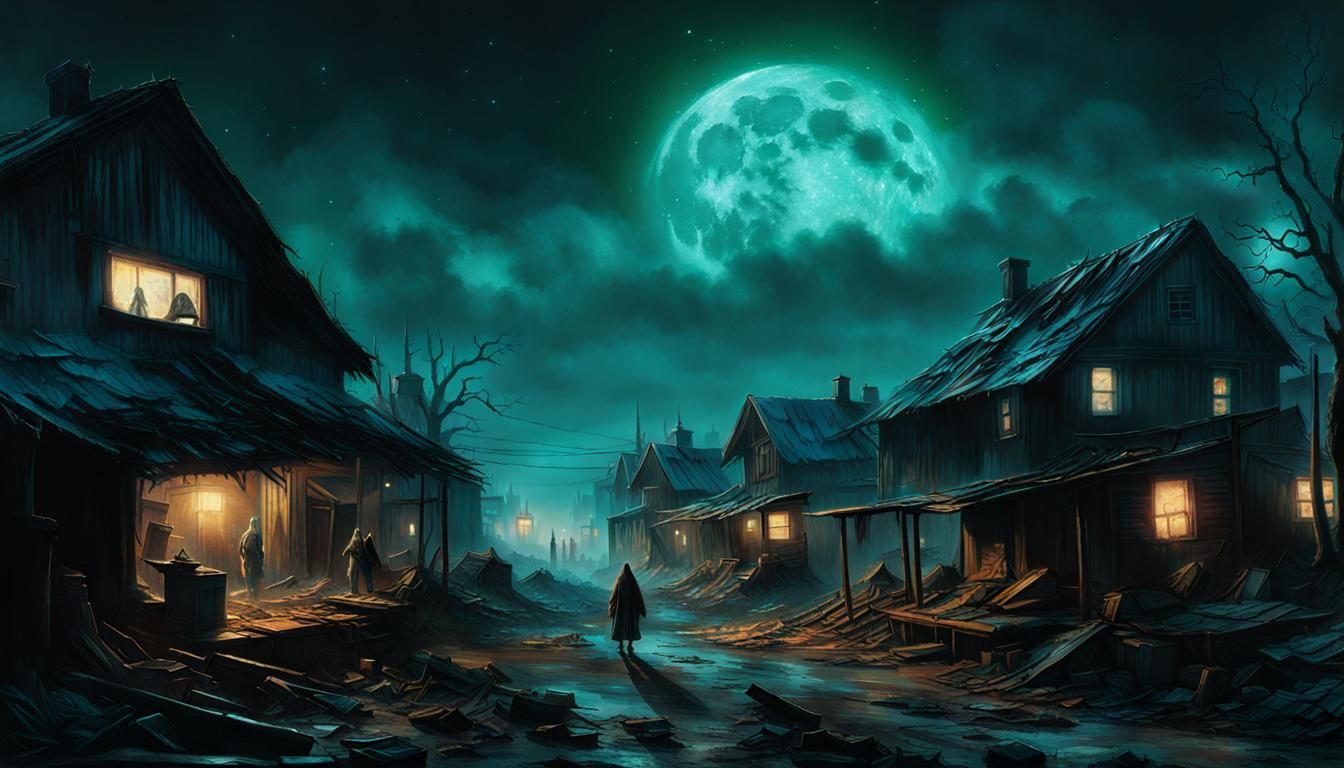 Eerie haunted village  by @forge4ward