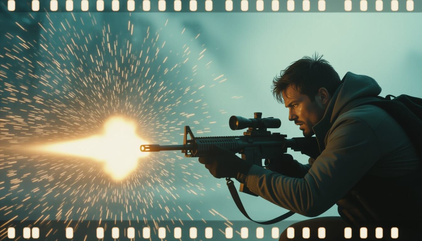 Epic Cinematic Film Still with Dramatic Lighting