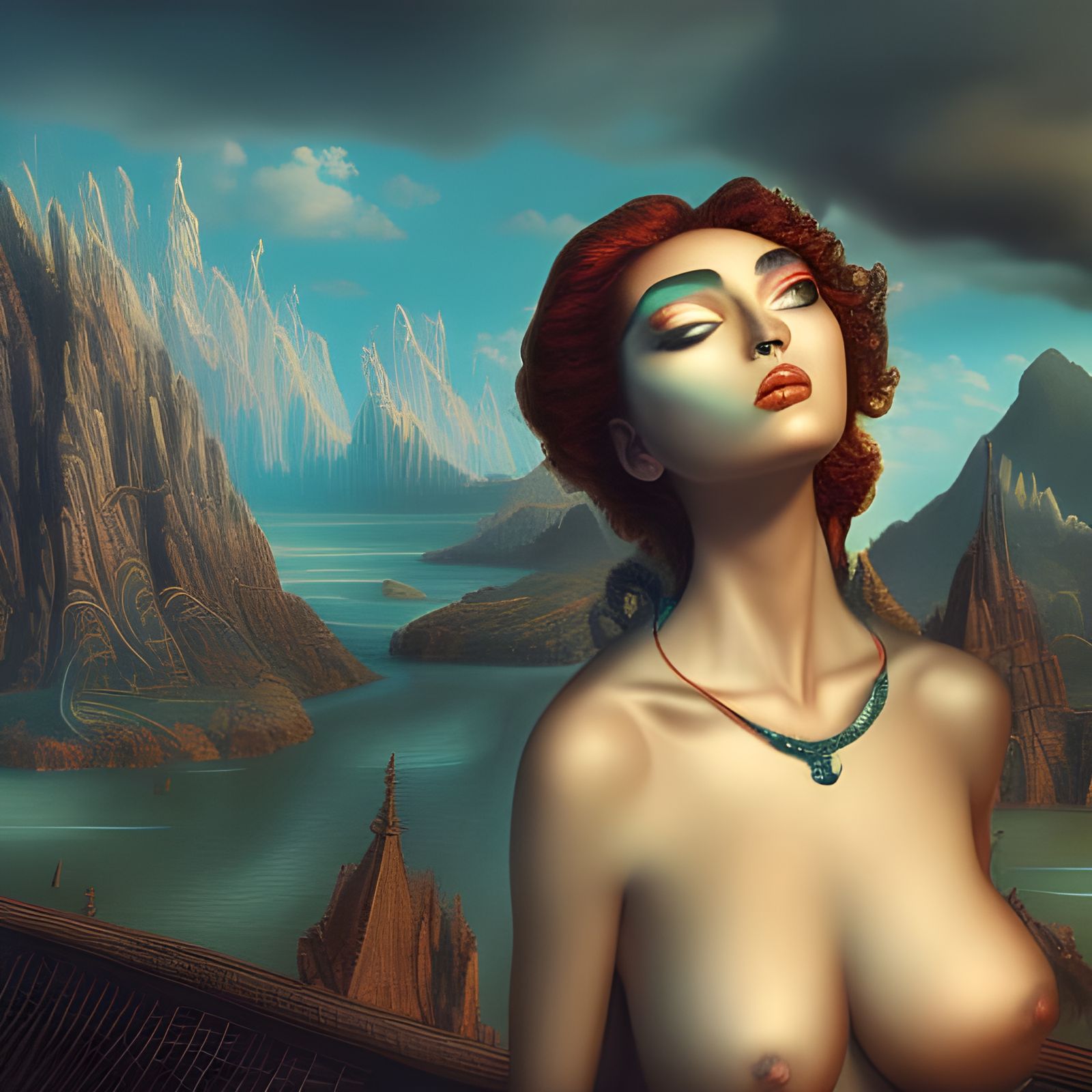 woman, detailed matte painting, deep color, fantastical, int...