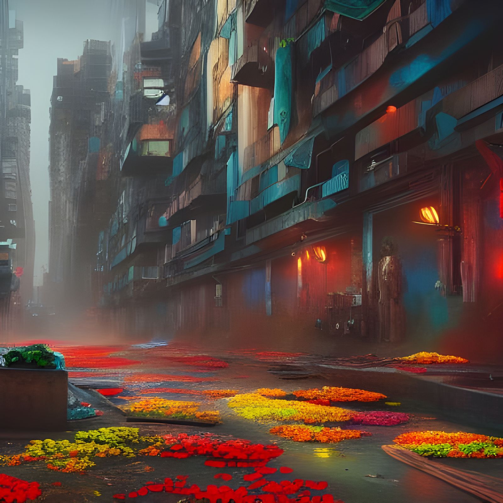 Downtown in bloom
