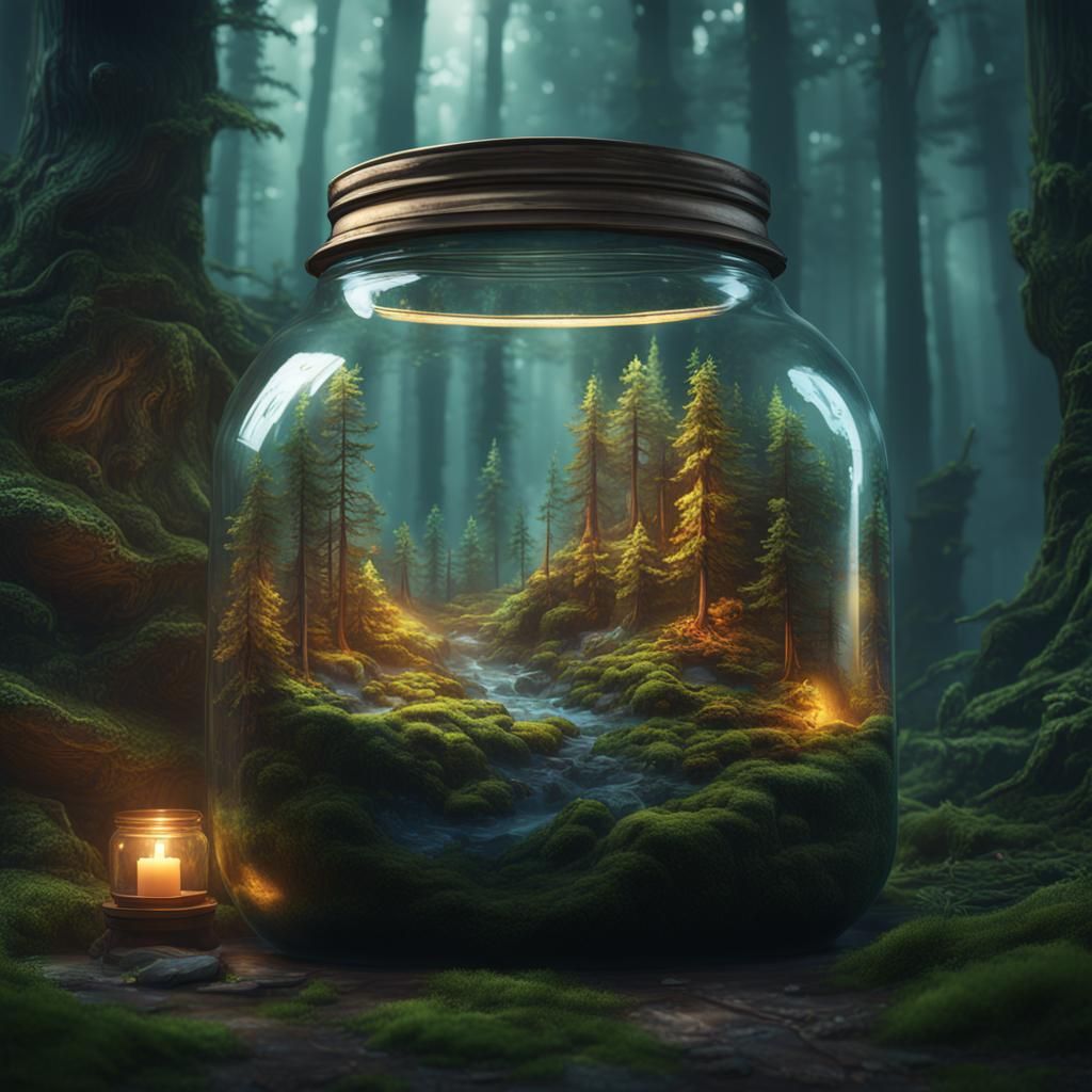 majestic forests in a jar