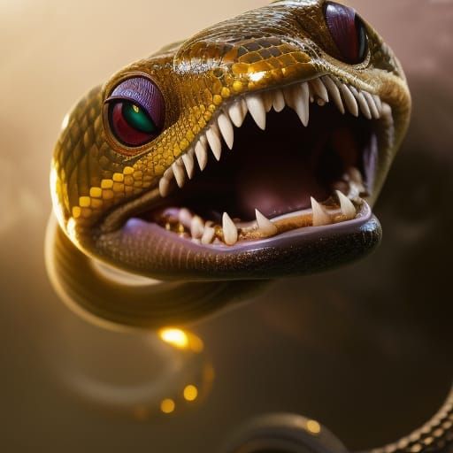 SNAKE!! (Badger, badger……)  by @Feathers