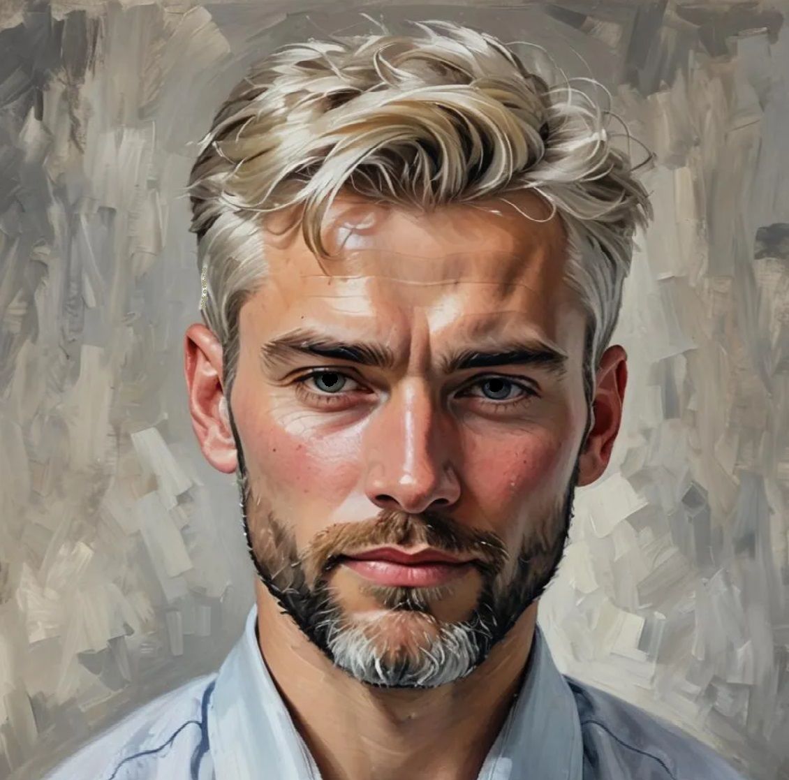 Handsome bearded man with shirt