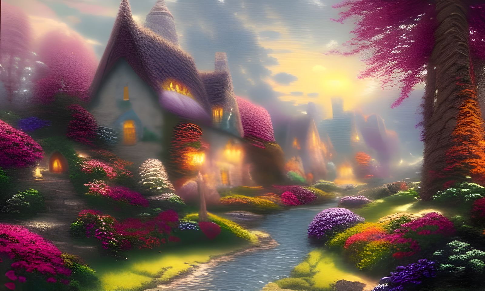 summer village in heaven