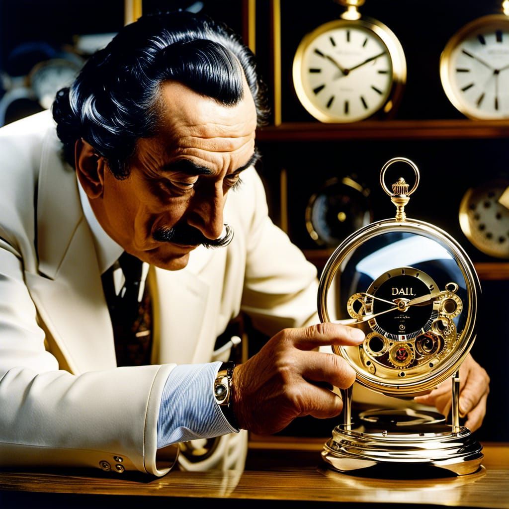 Clockmaker Salvador Dalí trying to figure out why his clocks aren't