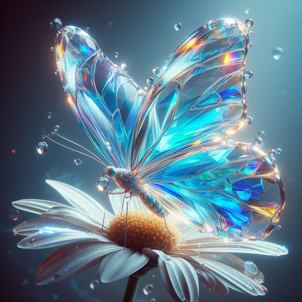 Crystal Morpho butterfly