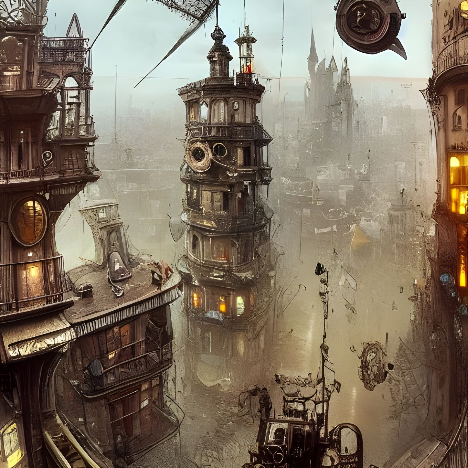 Steampunk City VIII - AI Generated Artwork - NightCafe Creator