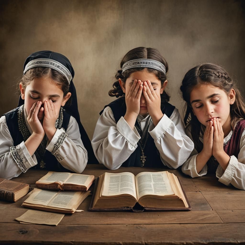 Jewish Children Praying: Contemporary Portrait Photography