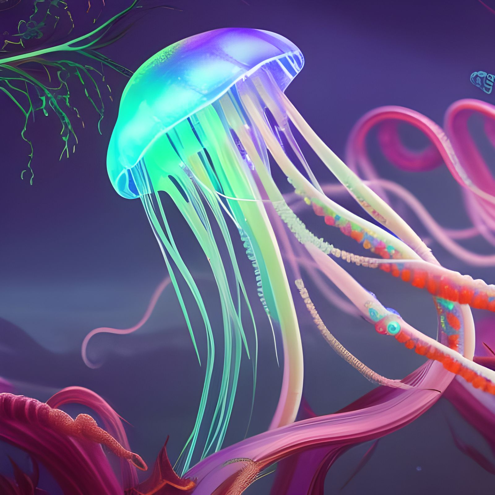 beautiful jellyfish - AI Generated Artwork - NightCafe Creator