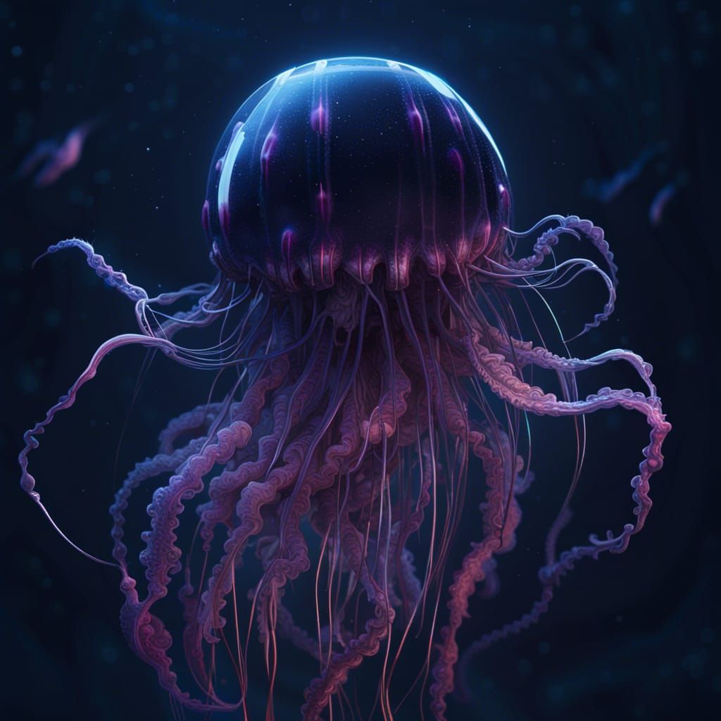 Deep sea Jellyfish  by @Ghosty