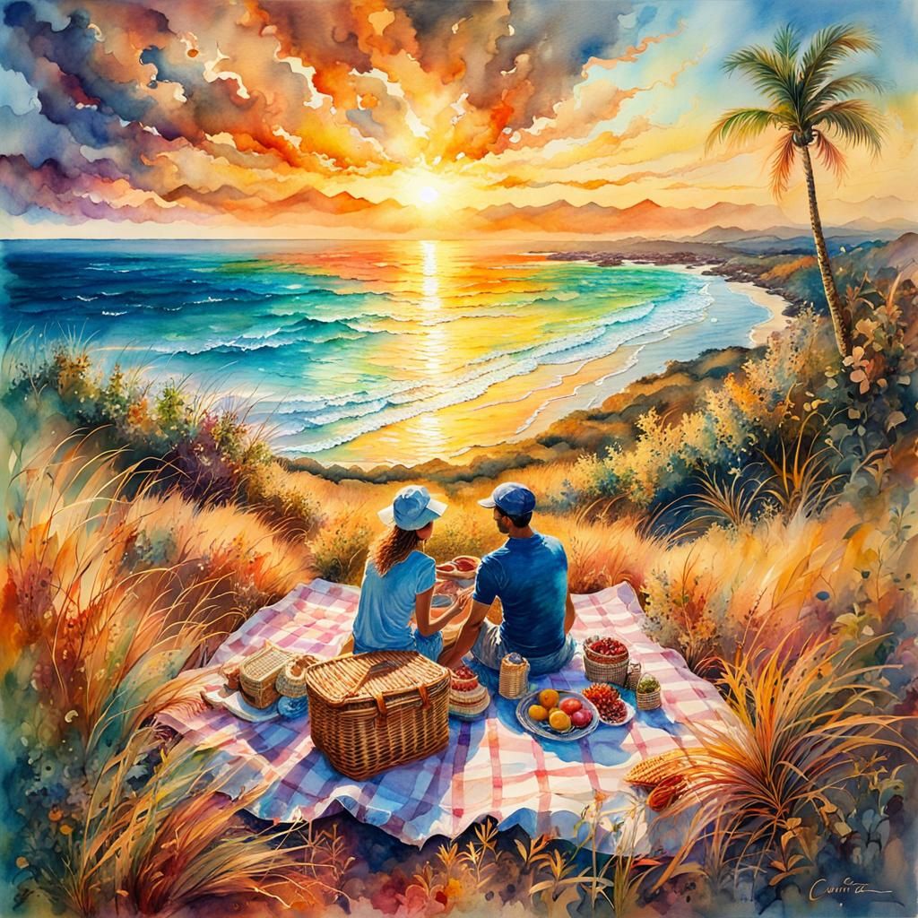 Picnic on the beach  by @CarineVP