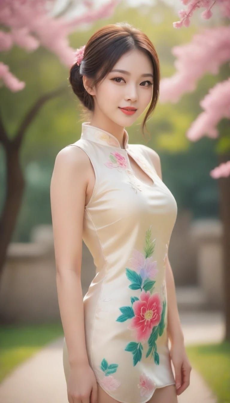 Lady in qipao