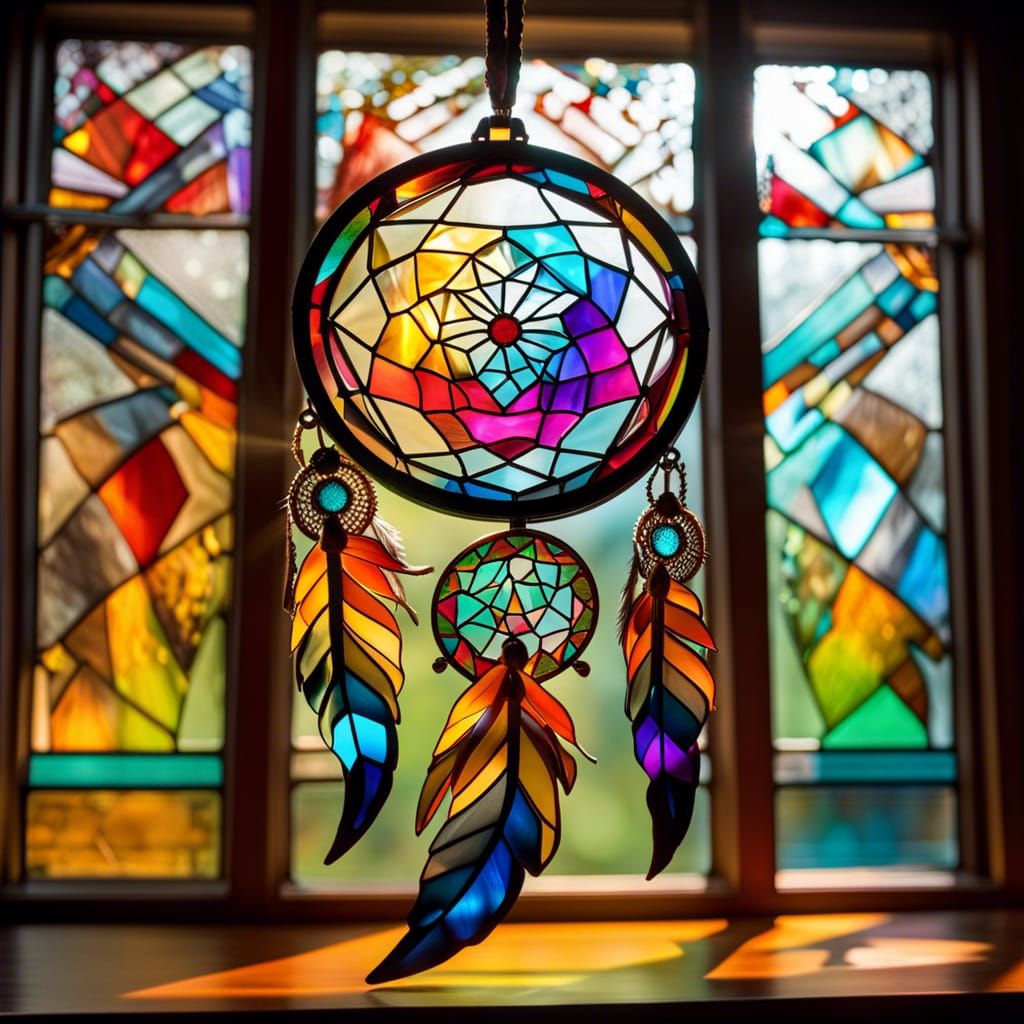 Stained Glass Dream Catcher  by @AcesPath